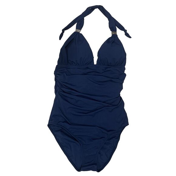 VIX Paula Hermanny womens Bia Tube One Piece Swimsuit size XL Midnight Navy $176 - Picture 5 of 8